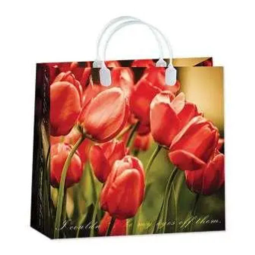 9427 Сумка пластик. BAM 81 (30x30см) средняя Цветы*20