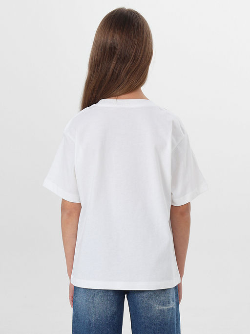 Футболка базовая для девочек белая - Mark formelle фото 3