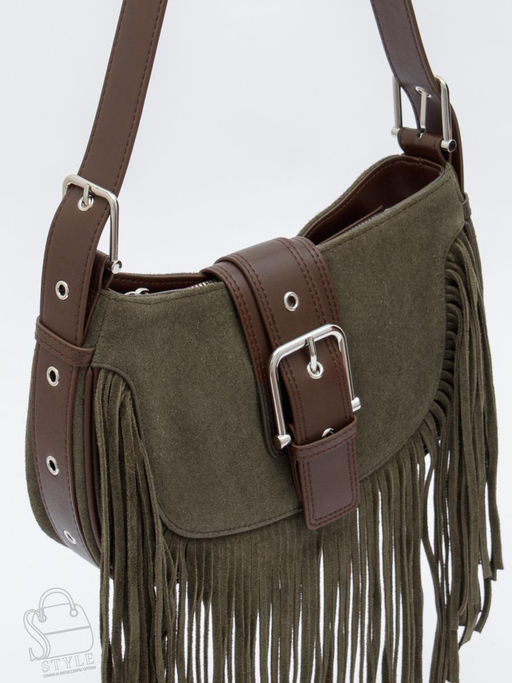 Сумка женская кожаная 99057-1NN wine khaki Natale Navetta в Новосибирске