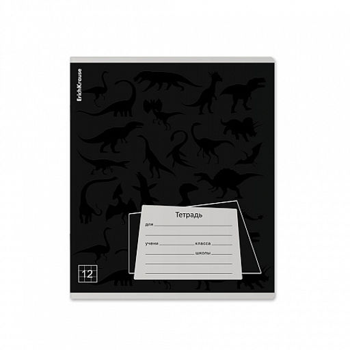 Цена за 10 шт. Тетрадь школьная ученическая ErichKrause Black Pattern, 12 листов, клетка, выборочный УФ-лак (в плёнке по 10 шт.)_MIX-PACK  фото 4