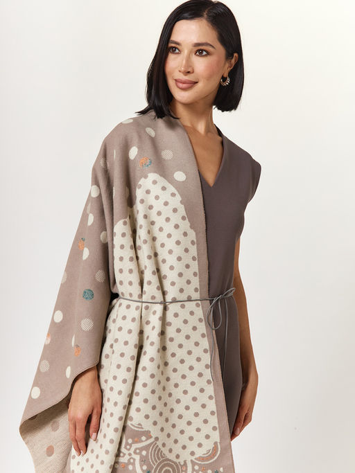 в составе ШЕРСТЬ и КАШЕМИР Большой, мягкий, теплый двусторонний палантин - Tantino фото 10