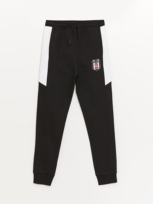 Beli Lastikli Be?ikta? Bask?l? Erkek ?ocuk Jogger E?ofman Alt?