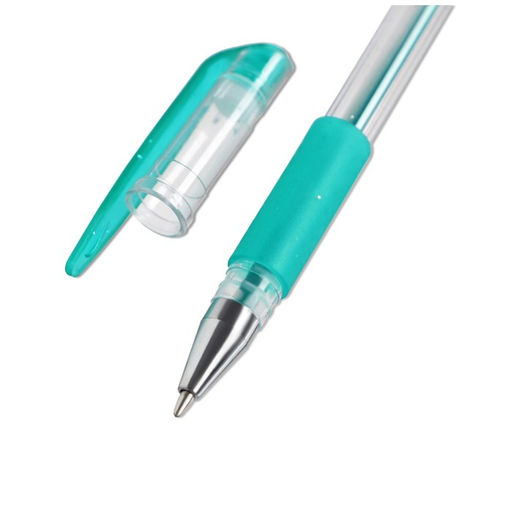 Набор гелевых ручек 12 штук, с резиновым держателем