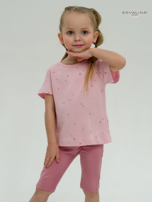 Костюм Актив лиловые сердечки-сухая роза - Sovalina фото 11