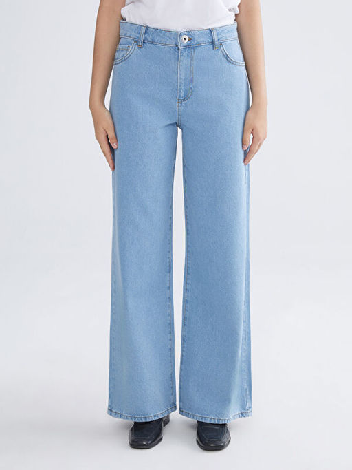 Wideleg Kad?n Jean Pantolon