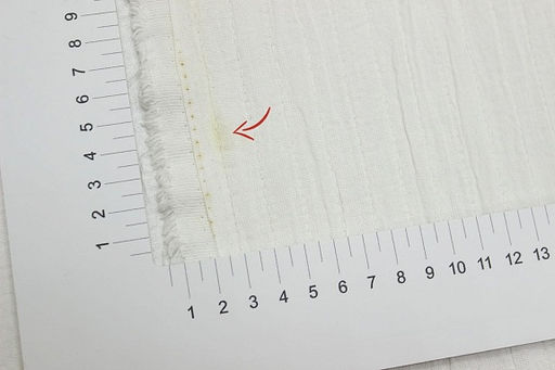 Муслин двухслойный стеганый с эф.жатости, цв.Молочный, СОРТ2, ш.1.36м, хлопок-100%, 200гр/м.кв - Купава фото 5