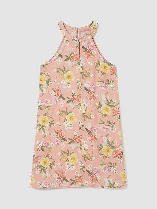 ?i?ek Desenli K?z ?ocuk Elbise