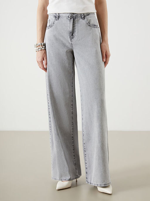 Wideleg Kad?n Jean Pantolon