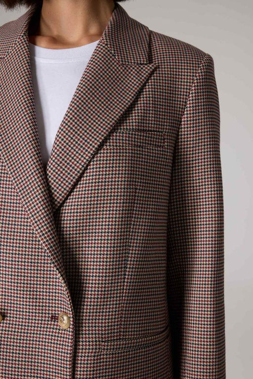 Куртка Sorbe x DeFacto Блейзер с воротником на пуговицах и узором  фото 5