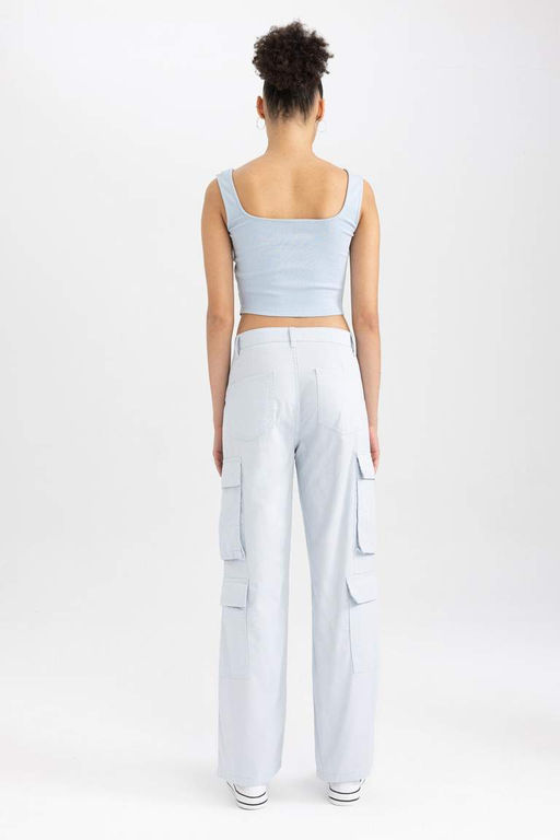 Классные брюки карго прямого кроя из 100 % хлопка - Defacto фото 6