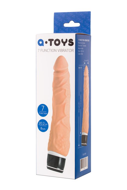 Реалистичный вибратор TOYFA A-Toys Akin, силикон, телесный, 20,2 см
