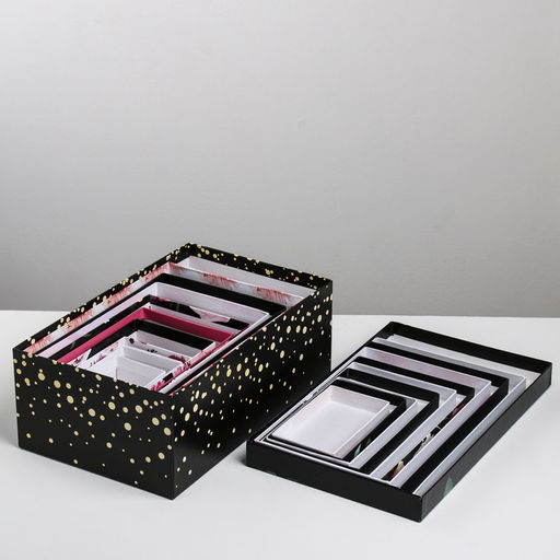 Набор подарочных коробок 10 в 1 Цветочный вальс, 12 7 4 - 32.5 20 12.5 см - Дарите счастье фото 8