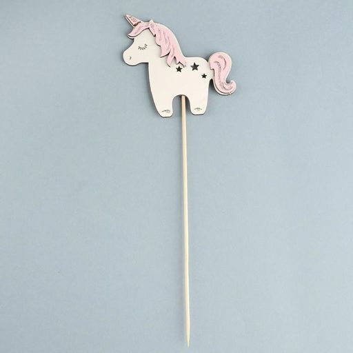 Топпер Единорог, 11х10 см, белый - Дарим красиво фото 4