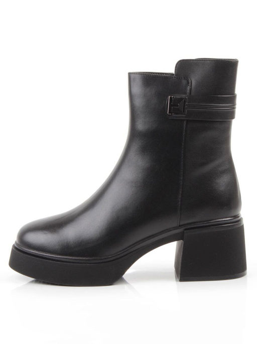 04-M3-5247 BLACK Ботинки зимние женские (натуральная кожа, натуральный мех)