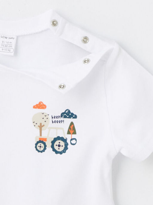 Bisiklet Yaka K?sa Kollu Erkek Bebek Ti??rt - Waikiki фото 2