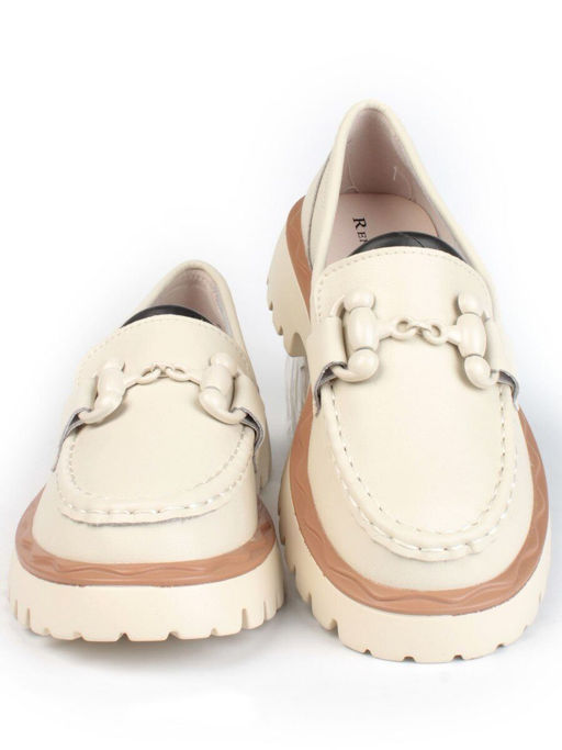 03-HY6-1D BEIGE Лоферы женские (натуральная кожа) - Фабричный китай фото 9