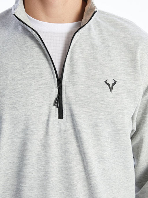 Dik Yaka Erkek Sweatshirt