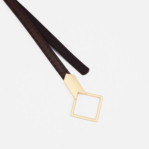 Ремень женский, ширина 1 см, пряжка металл, цвет коричневый - Simaland фото 2
