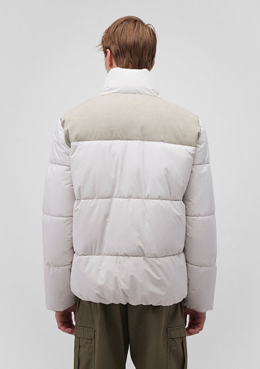 M Logo Bask?l? Gri Sisme Mont - Mavi фото 4