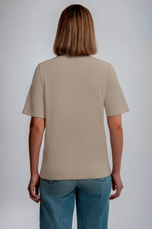 Арт. 31107 Футболка женская 44-52 (5 шт) Цвет:бежевый - Калинка фото 3