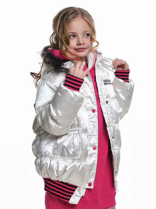 Куртка пуховая для девочки 33-5050 черный - Mini maxi фото 7