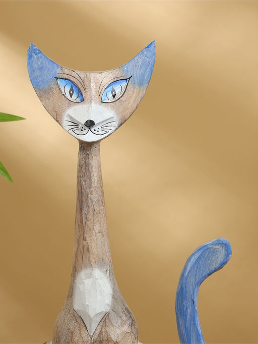 Сувенир «Коварный кот», 23×6×60 см, дерево