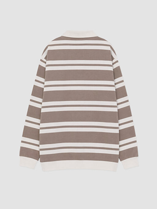 Polo Yaka ?izgili Erkek ?ocuk Sweatshirt - Waikiki фото 3