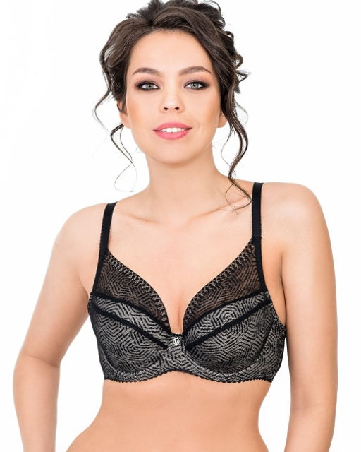 -10% Бюстгальтер Valeria 012044-4 черное на пионе