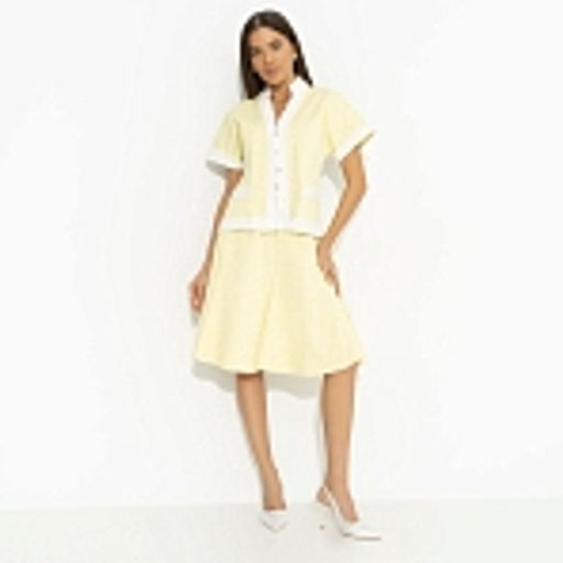 Костюм с юбкой в стиле Шанель, С безупречным вкусом (2 в 1, желтый) - Charutti фото 12