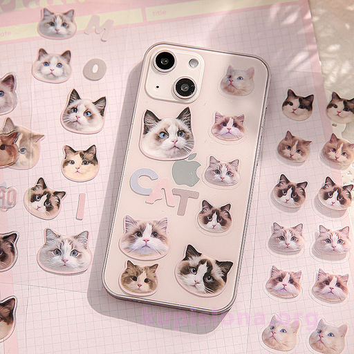 Набор наклеек Cat head