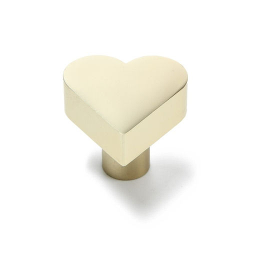 Ручка-кнопка мебельная CAPPIO HEART, цвет сатиновое золото
