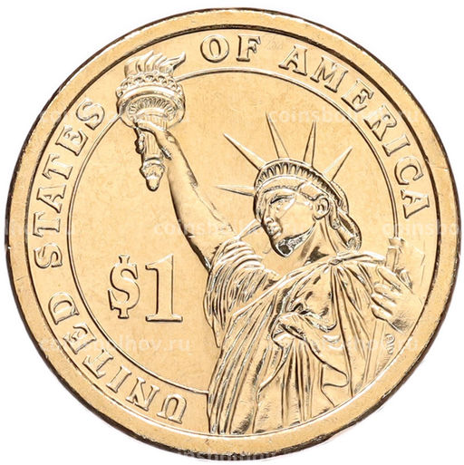 Монета 1 доллар 2010 года (P) США 16-й президент США Авраам Линкольн