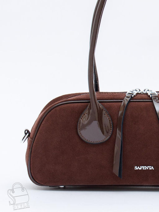 Сумка женская кожаная 91161MSS coffee Velina Fabbiano-Safenta в Новосибирске