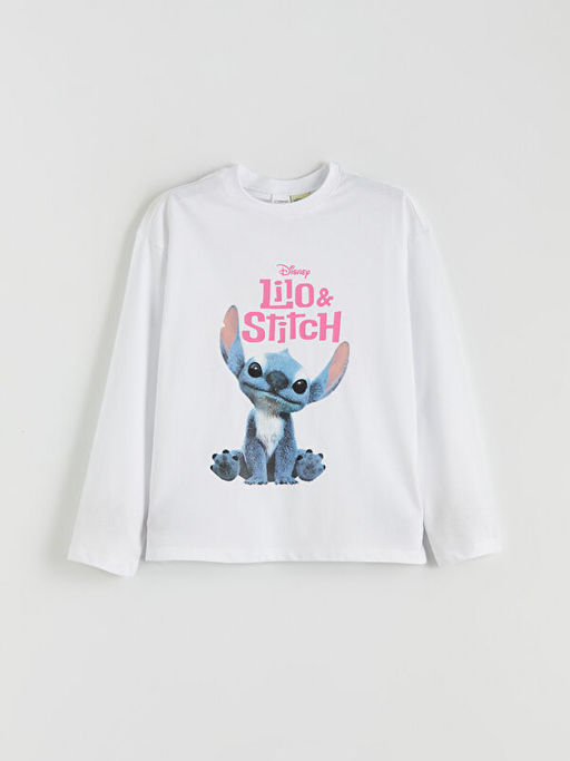 Bisiklet Yaka Stitch Bask?l? K?z ?ocuk Pijama Tak?m?