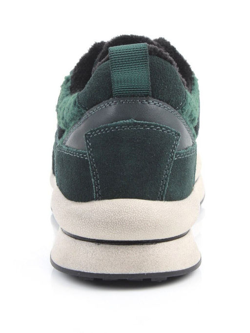 04-XKL23-140R GREEN Кроссовки утепленные женские (натуральная кожа, натуральная замша, байка)
