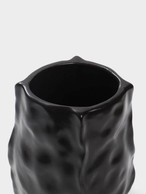 Ваза настольная керамика "Габино" 18,5х12 см, чёрный