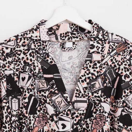 Халат женский удлинённый Этель «Леопард», размер 50-52, вафля 200 г/м², хлопок