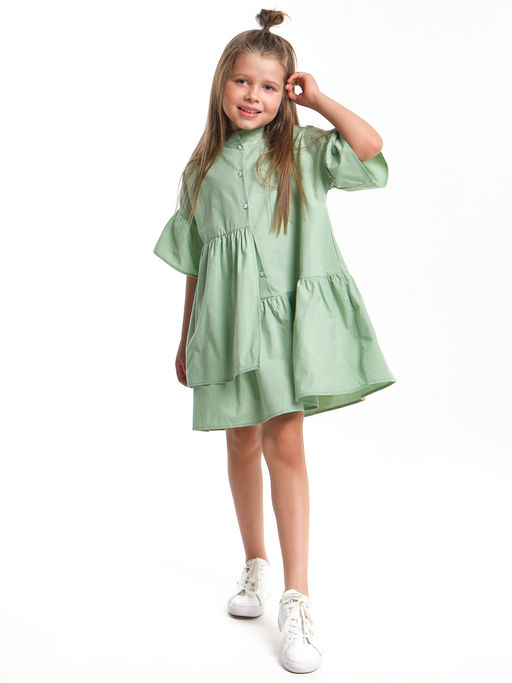 Платье Рубашка летнее хлопковое UD 7935 фисташка - Mini maxi фото 5