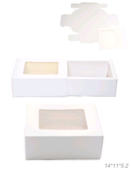 Цена за 10 шт. Коробка подарочная складная 14х11х5,2 см / W1411 /уп 12/600/белая - Галеонтрейд фото 2