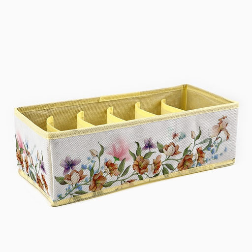 Органайзер для хранения, кофр для белья 6 ячеек Цветы, 321510 см - See you home фото 3