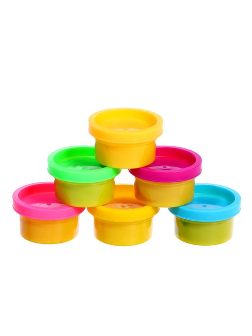 Набор для игры с мягким пластилином Диномир, 6 баночек с массой для лепки, 5 форм - Эврики фото 6