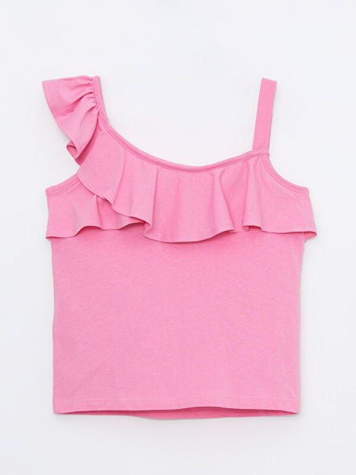 Basic F?rf?r Detayl? Pamuklu K?z ?ocuk Atlet - Waikiki фото 2