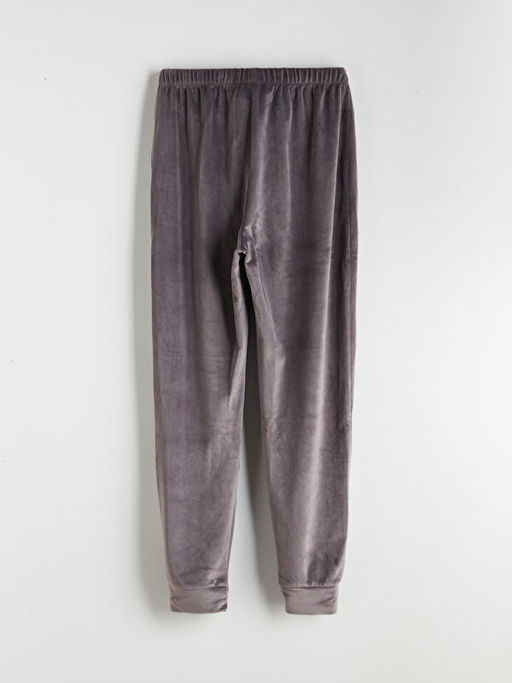 Beli Lastikli Kad?n Kadife Pijama Alt