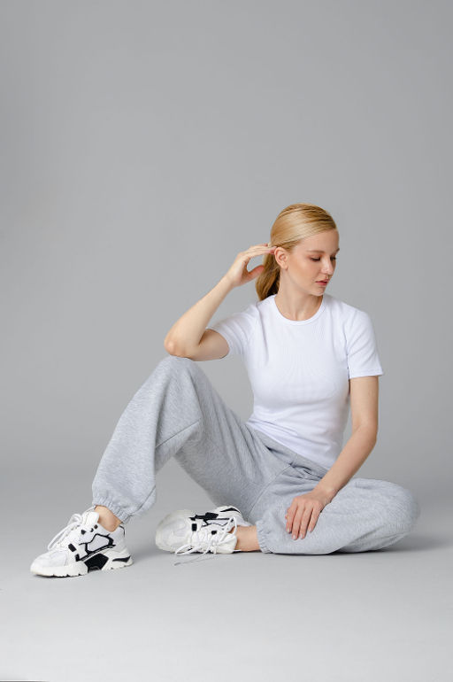 Арт. 7905 Брюки прямые с начесом 44-52 (5 шт) Цвет:серый - Калинка фото 7