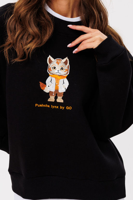 Свитшот GO F4091/40-02.164-170 черный - Pirs фото 4