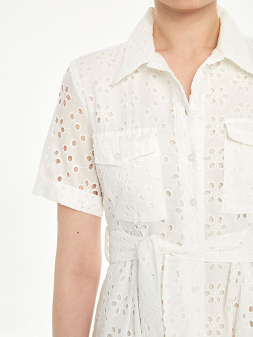 Nak??l? Ku?akl? Mini G?mlek Elbise