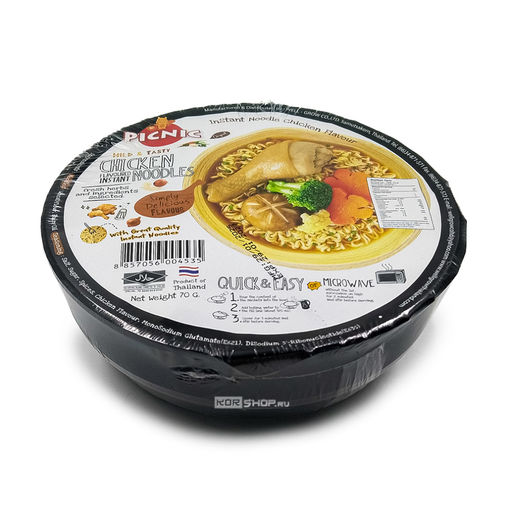 Лапша б/п со вкусом курицы Picnic (чашка), Таиланд, 70 г