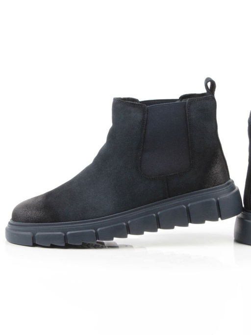 05-M6611-R70 DK. BLUE Ботинки зимние мужские (натуральная кожа, натуральный мех)