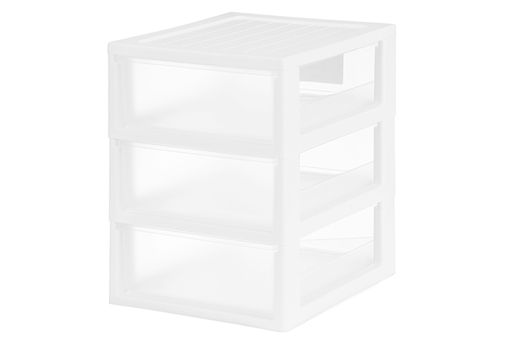 Органайзер 3-х секционный 25*19,5*26 см, белый/прозрачный (модель 596) - Elan gallery фото 5