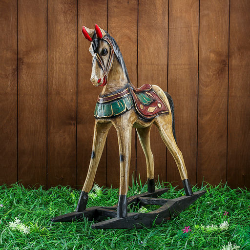 Сувенир «Лошадка качалка», 45×12×45 см, дерево